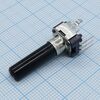 RK09D1130A1N, singl-unit, vertical, flat shift 30mm, 10k, 1b