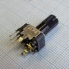 RK09K113004U, singl-unit, vertical, flat shift 15mm, with detent, 10k, 1b