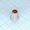 Ручка RR4836 серо-красн. насечка, d=6mm, ручка управления, на вал 6 мм с насечкой, серо-красная