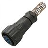 FQ18-12PIN TK-10, кабельная розетка, 12 контактов, пружиный хвостовик под кабель 10мм