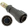 FQ18-12PIN TJ-10, кабельная вилка, 12 контактов, пружиный хвостовик под кабель 10мм