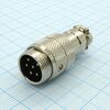 Разъем PH-6MC вилка на кабель, разъем металлический, шесть контактов, 125v 3a, ip55(пыле- и брызгозащищенный)