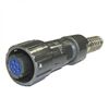 FQ14-6PIN TK-8, кабельная розетка, 6 контактов, пружиный хвостовик под кабель 8мм
