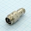 Разъем PH-5MC вилка на кабель, разъем металлический, пять контактов, 125v 7a, ip55(пыле- и брызгозащищенный)