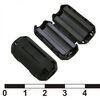 ZCAT1325-0530A-BK (BLACK), emi фильтр, полукруглый феррит, внутр.5мм, корпус на защелке, 12,8*25*11,2мм, импеданс 50 ом при 100 мгц