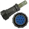 FQ24-10PIN TK-12, кабельная розетка, 10 контактов, пружиный хвостовик под кабель 12мм