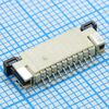 DS1020-07-10VBT1B-R, fpc разъем для шлейфа на плату, поверхностный монтаж 10pin, шаг 1.00мм (контакты сверху)
