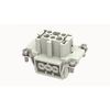 DE-006-F, розеточная контактная вставка, винтовая фиксация, 6 полюсов + ре, size 6b, 500 v, 16 a, сечение обслуживаемых проводников 0.75-2.5 мм. кв., тип покрытия контактов: серебро, серия de