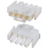 350779-4, корпус разъема universal mate-n-lok, вилка 4pin, in-line (nylon, ul 94v-0) без контактов, шаг 6.35 мм
