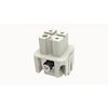 DA-003-F, розеточная контактная вставка, винтовая фиксация, 3 полюса + ре, 230 v, 10 а, сечение обслуживаемых проводников 0.75-1.5 мм. кв., тип покрытия контактов: серебро, серия da