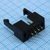 DS1013-01-08SSIB-B, idc разъем, вилка на плату прямая двухрядная 8pin(2x4)., шаг 2.54мм с фиксатором