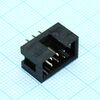 KLS1-202-06-S-B, idc разъем, вилка на плату прямая двухрядная 6pin(2x3)., шаг 2.54мм