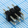 DS1021-2X3SF136-B, соединитель штыревой, вилка на плату двухрядная прямая 6pin(2x3), шаг 2.54мм