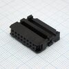 KLS1-204-16-B, idc разъем, розетка на плоский шлейф 16pin(2x8), шаг 2.54мм