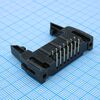 DS1011-14RBSiB7-B, вилка на плату, угловой монтаж 14pin(2х7), шаг 2.54мм