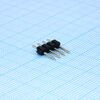 DS1021-1X4SF11-B, соединитель штыревой, вилка на плату однорядная прямая 4pin(1x4), шаг 2.54мм