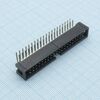 DS1013-40RSIB-B-0, idc разъем, вилка на плату угловая двухрядная 40pin(2x20)., шаг 2.54мм