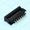 DS1018-142BX, fdc разъем для шлейфа на плату 14pin(2x7), шаг 2.54мм