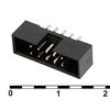 BH2-10(IDC2-10MS)PITCH 2.00 MM, idc2 разъем, вилка на плату прямая двухрядная 10pin(2x5)., шаг 2.00мм