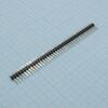 DS1021-1X40SF11-B, соединитель штыревой, вилка на плату однорядная прямая 40pin(1x40), шаг 2.54мм