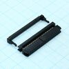 DS1017-34MA2B, idc разъем, розетка на плоский шлейф 34pin(2x17), шаг 2.00мм