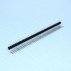 DS1022-1X40RUF11, соединитель штыревой, вилка на плату однорядная угловая, 40pin(1x40), шаг 2.54мм (a=3.00mm, b=6.00mm, c=6.00mm), тип - u