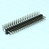 DS1022-2X20RF11-B, соединитель штыревой, вилка на плату двухрядная угловая 40pin(2x20), шаг 2.54мм