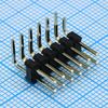 DS1022-2X6RF11-B, соединитель штыревой, вилка на плату двухрядная угловая 12pin(2x6), шаг 2.54мм