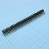 DS1022-2X40RF18-B, соединитель штыревой, вилка на плату двухрядная угловая 80pin(2x40), шаг 2.54мм (a=6.30mm, b=3.20mm, c=4.36mm)