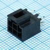 1053101206, разъем вертикальный серия nano-fit, 6 контактов шаг 2.50 мм двухрядный угловой монтаж в отверстие лоток