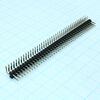 DS1022-2X40RF11-B, соединитель штыревой, вилка на плату двухрядная угловая 80pin(2x40), шаг 2.54мм