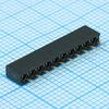 DS1026-01-1X10S8BV, гнездо на плату 1х10 конт., шаг 2.00мм, высота 4.3мм, позолоч