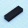 DS1023-2X10S21, гнездо на плату 2х10 конт., шаг 2.54мм, высота 8.5мм