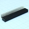 DS1024-2X20R2, гнездо на плату угловое 2x20 конт., шаг 2.54 мм., длина 8.5мм