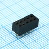 DS1026-05-2X5S8BV, гнездо на плату 2x5 конт., шаг 2.00мм, высота 4.3мм, позолоч