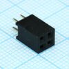 DS1023-2X2S21, гнездо на плату 2х2 конт., шаг 2.54мм, высота 8.5мм