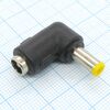 AD гн 5.5*2.1 - шт 5.0*1.0pin угловой, переходник низковольтного питания