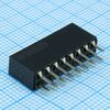 DS1023-01-2X8SF11, гнездо на плату 2x8 конт., шаг 2.54мм, высота 8.5мм, позолоч