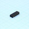 DS1026-01-1X6S8BV, гнездо на плату 1х6 конт., шаг 2.00мм, высота 4.3мм, позолоч