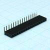 DS1024-1X16R2, гнездо на плату угловое 1x16 конт., шаг 2.54 мм., длина 8.5мм