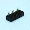 DS1026-13-2X10S8BR, гнездо на плату 2 ряда по 10 контактов угловое шаг 2мм