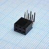 DS1024-2X3R2, гнездо на плату угловое 2x3 конт., шаг 2.54 мм., длина 8.5мм