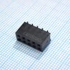 DS1023-11-2X5B8XBS, гнездо на плату smd 2x5 конт., шаг 2.54мм, высота 7.4мм, позолоч
