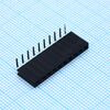 DS1024-1X10R2, гнездо на плату угловое 1x10 конт., шаг 2.54 мм., длина 8.5мм