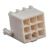 1-770182-1, разъем, mini-universal mate-n-lok; тип: вилка на плату; шаг: 4.14 мм; контакты: 9; ток: 9.5 а; напряжение: 600 в