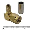 SMA-LC58P, разъем высокочастотный, штекер sma угловой обжим под кабель rg58