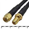 SMA-J5/SMA-KY5-RG58-30, разъем высокочастотный, кабельная сборка sma штекер - sma гнездо, длина 30 см