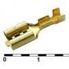 DJ622-D6.3A, кабельный наконечник неизолированный, гнездо ножевое 6.3мм для проводника сечением 0.5-0.8 мм2