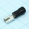 FDD2-187(8) Black, наконечник кабельный ножевой (гнездо) с изоляцией 0.8х4.75мм, сеч. пров. 1.5-2.5мм2