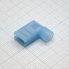 FLDNY2-250 Blue, наконечник кабельный угловой ножевой (гнездо) полностью в изоляции 0.8х6.35мм, сеч. пров. 1.5-2.5мм2